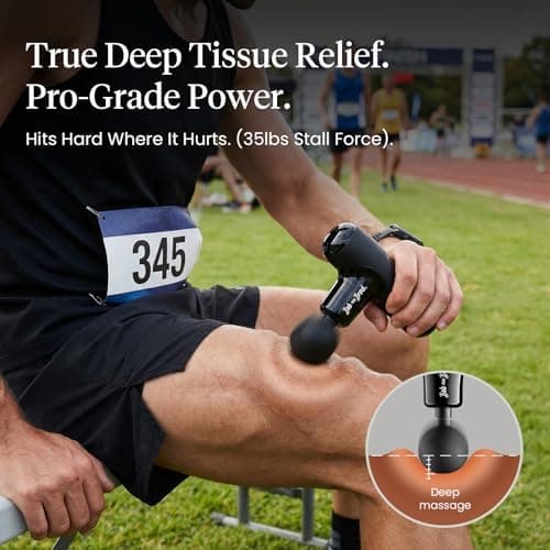Bob and Brad Q2 Mini Massage Gun, Pocket-Sized Deep Tissue Massager front view