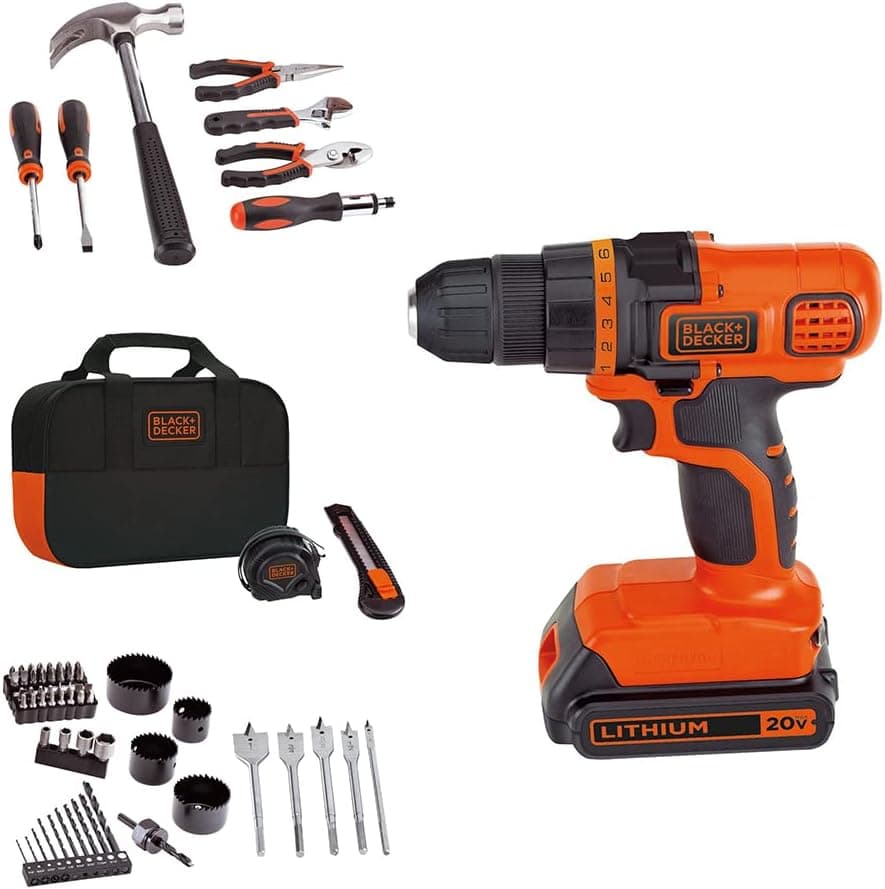 BLACK+DECKER 20V MAX Cordless Drill/Driver & 68-Piece Home Project Kit (LDX120PK) review