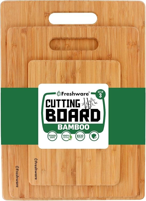 Freshware Bamboo Cutting Board Set of 3 review