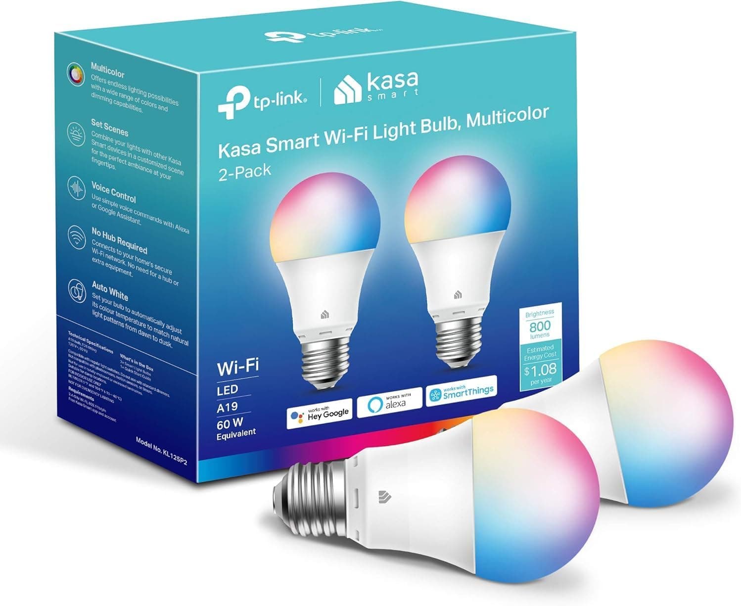 Kasa Smart Light Bulbs KL125, Color Changing (2-Pack) review
