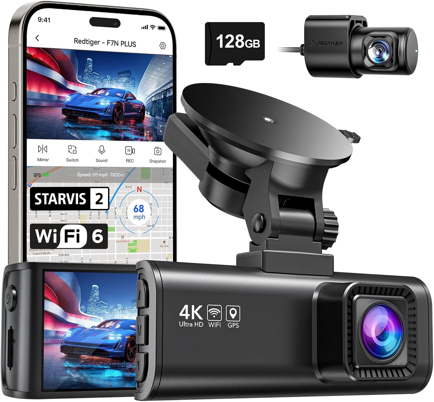 REDTIGER F7NP 4K Dash Cam Front and Rear review