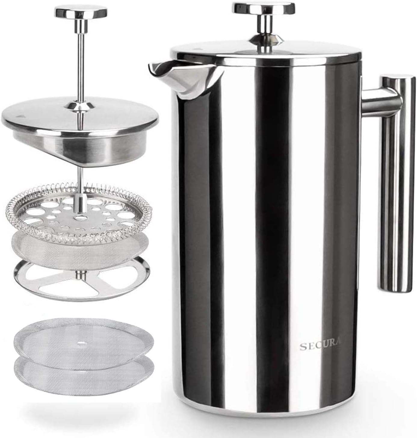 Secura Stainless Steel Insulated French Press, 34 oz review